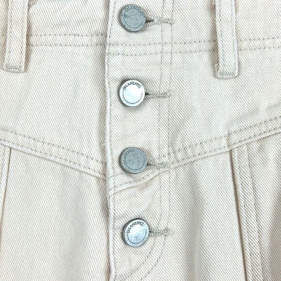 Blank NYC Free People Women’s 27 Cream High Rise Button Fly Tapered Jeans NWT - Picture 4 of 9